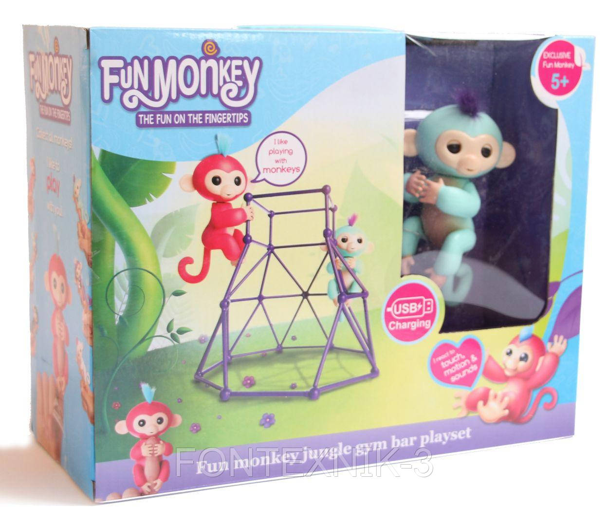 

Комплект Fingerlings Jungle Gym PlaySet + интерактивная обезьянка Zoe, Бирюзовый