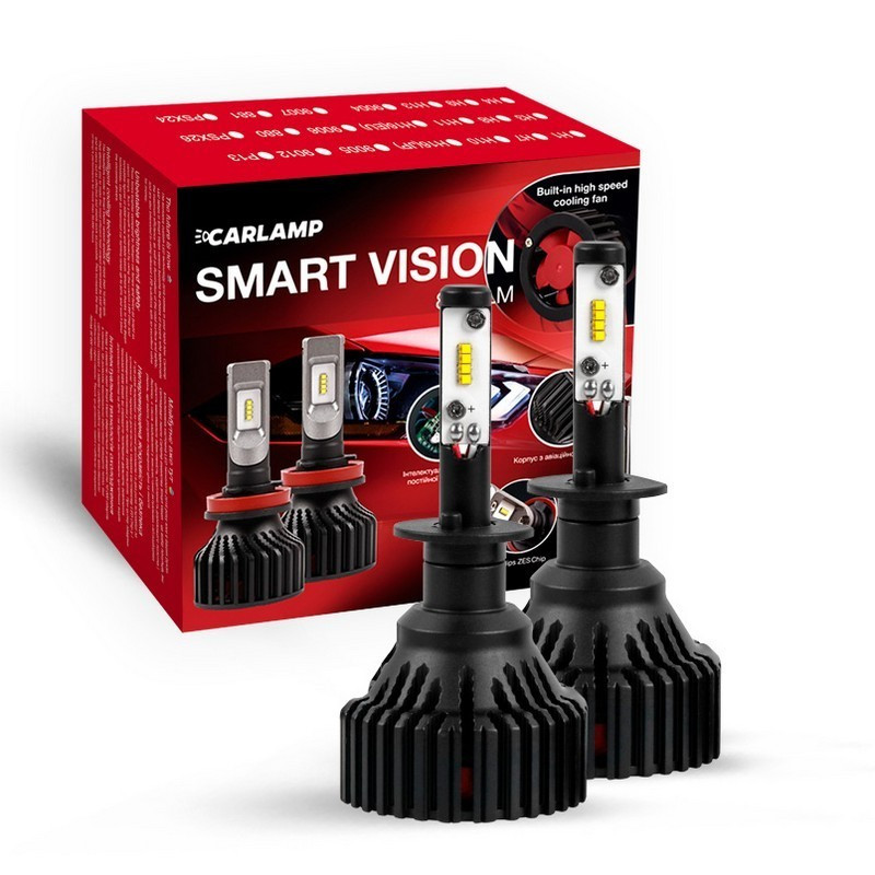 

Светодиодные автолампы H1 CARLAMP Smart Vision Led для авто 8000 Lm 6500 K (SM1)