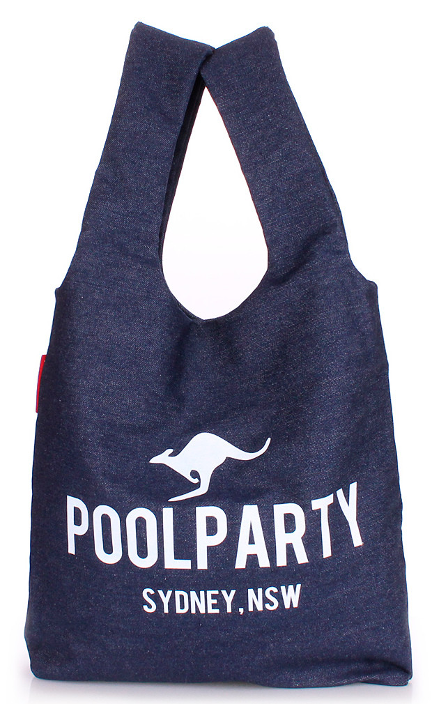 

Женская повседневная коттоновая сумка POOLPARTY pool20-jeans синяя, Синий