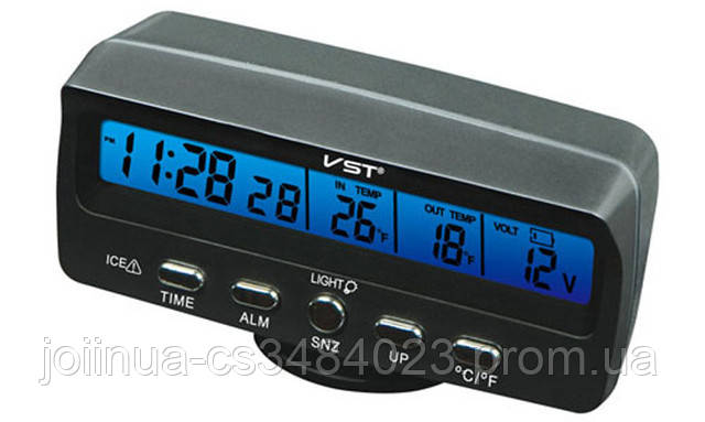 

Автомобильные часы с термометром и вольтметром VST 7045V