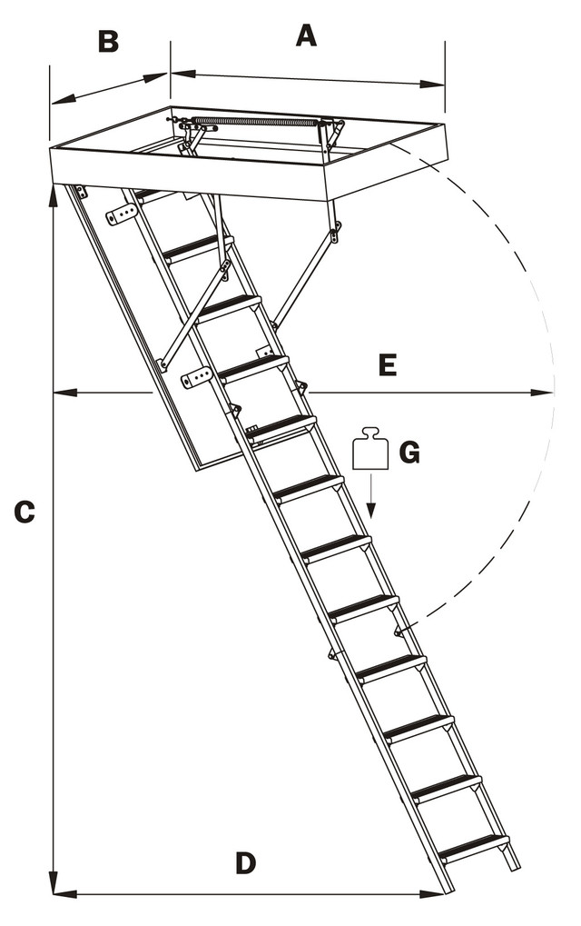 чердачные лестницы металлические | складная металлическая лестница