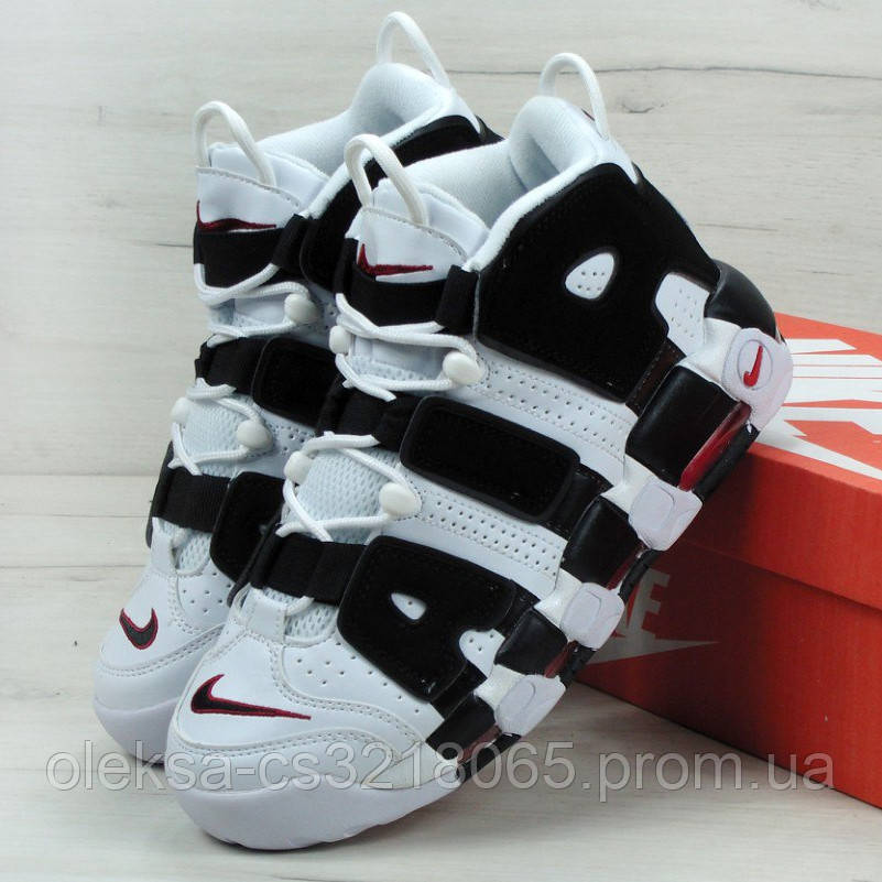 

Мужские кроссовки в стиле Nike Air More Uptempo, черно-белый, Вьетнам 43