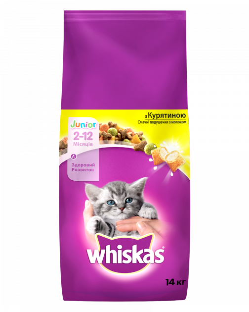 

Сухой корм для котят с курицей Whiskas 14 кг