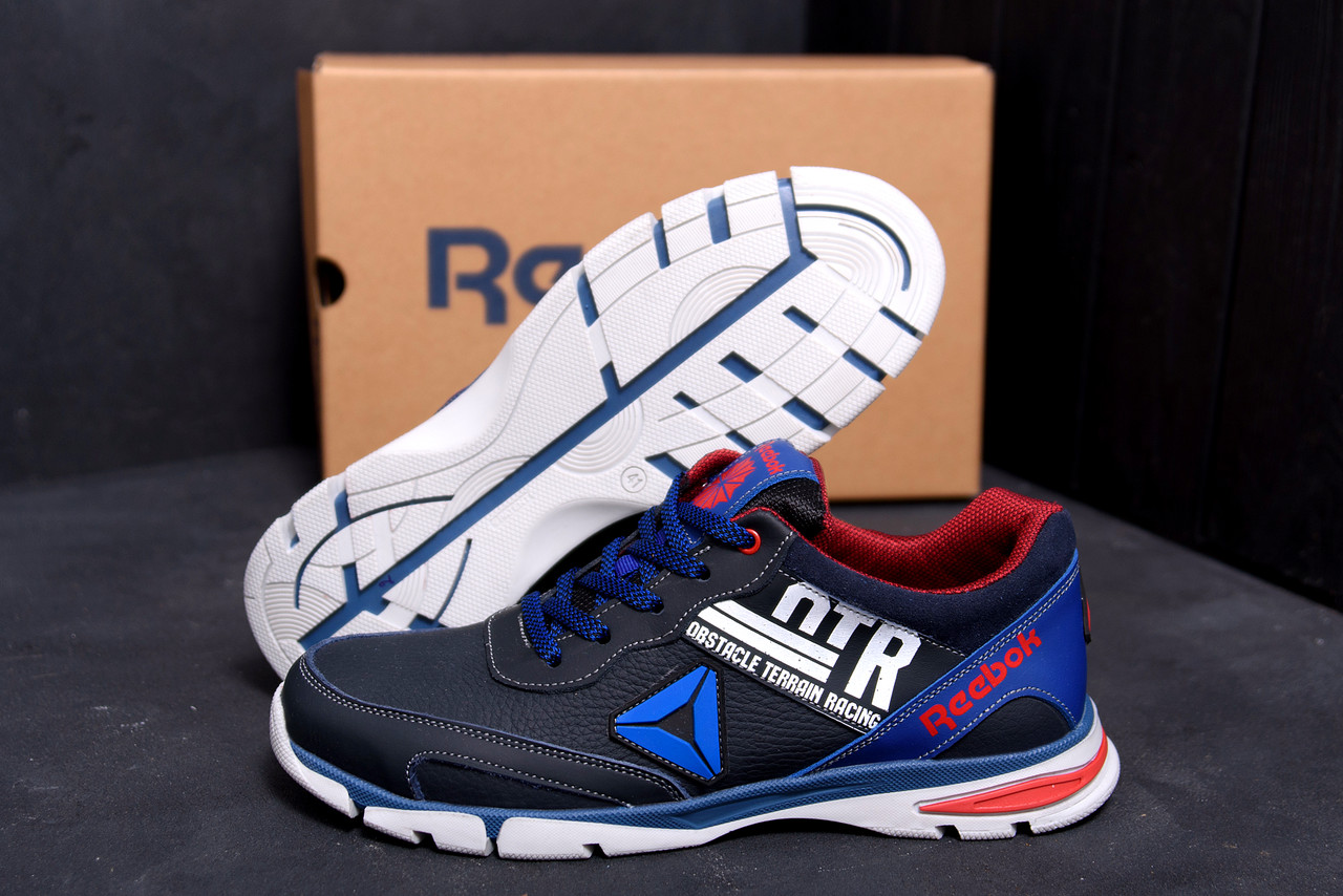 

Мужские кожаные кроссовки Reebok Tech Flex Blue, Синий