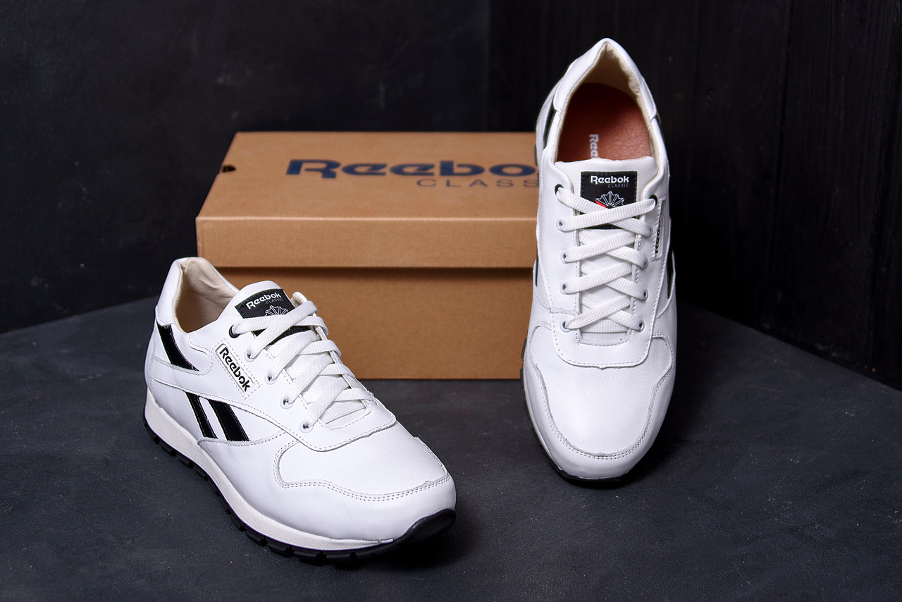 

Мужские кожаные кроссовки Reebok Classic White, Белый