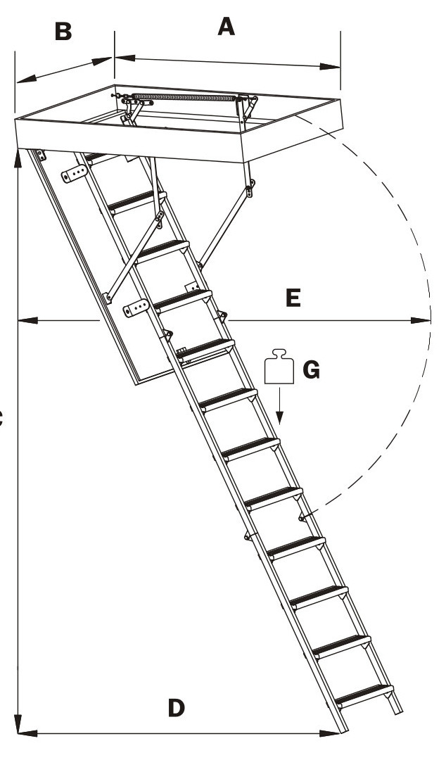 чердачные лестницы металлические оман | складная металлическая лестница