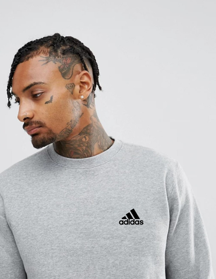 

Мужская спортивная кофта свитшот, толстовка Adidas (Адидас) серая XL, Серый