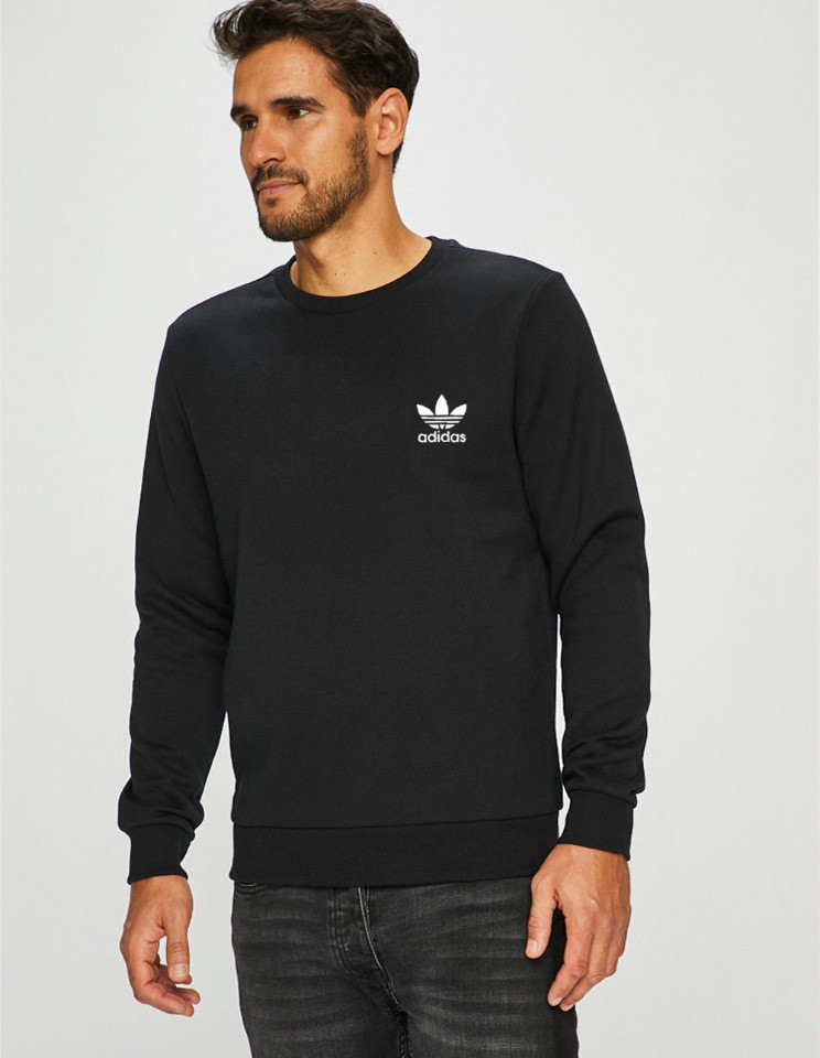 

Мужская спортивная кофта свитшот, толстовка Adidas (Адидас) черная M, Черный