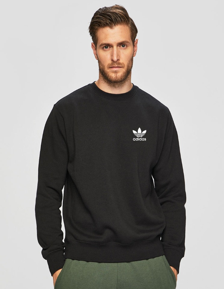 

Мужская спортивная кофта свитшот, толстовка Adidas (Адидас) черная L, Черный