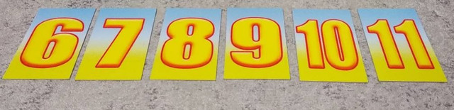 Пластиковые вставки с цифрами для кабинетной таблички старших классов