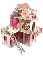 Ляльковий будиночок "Сонячна дача" для ляльок LOL c меблями і текстилем