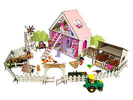 Ляльковий будиночок "Little fun з фермою" для ляльок LOL c меблями і текстилем