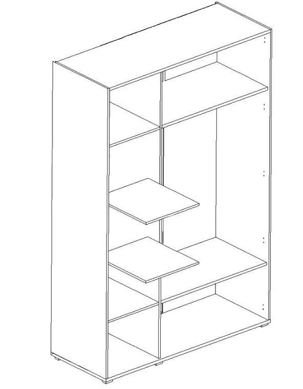 Шкаф гардероб Мирина 3Д схема