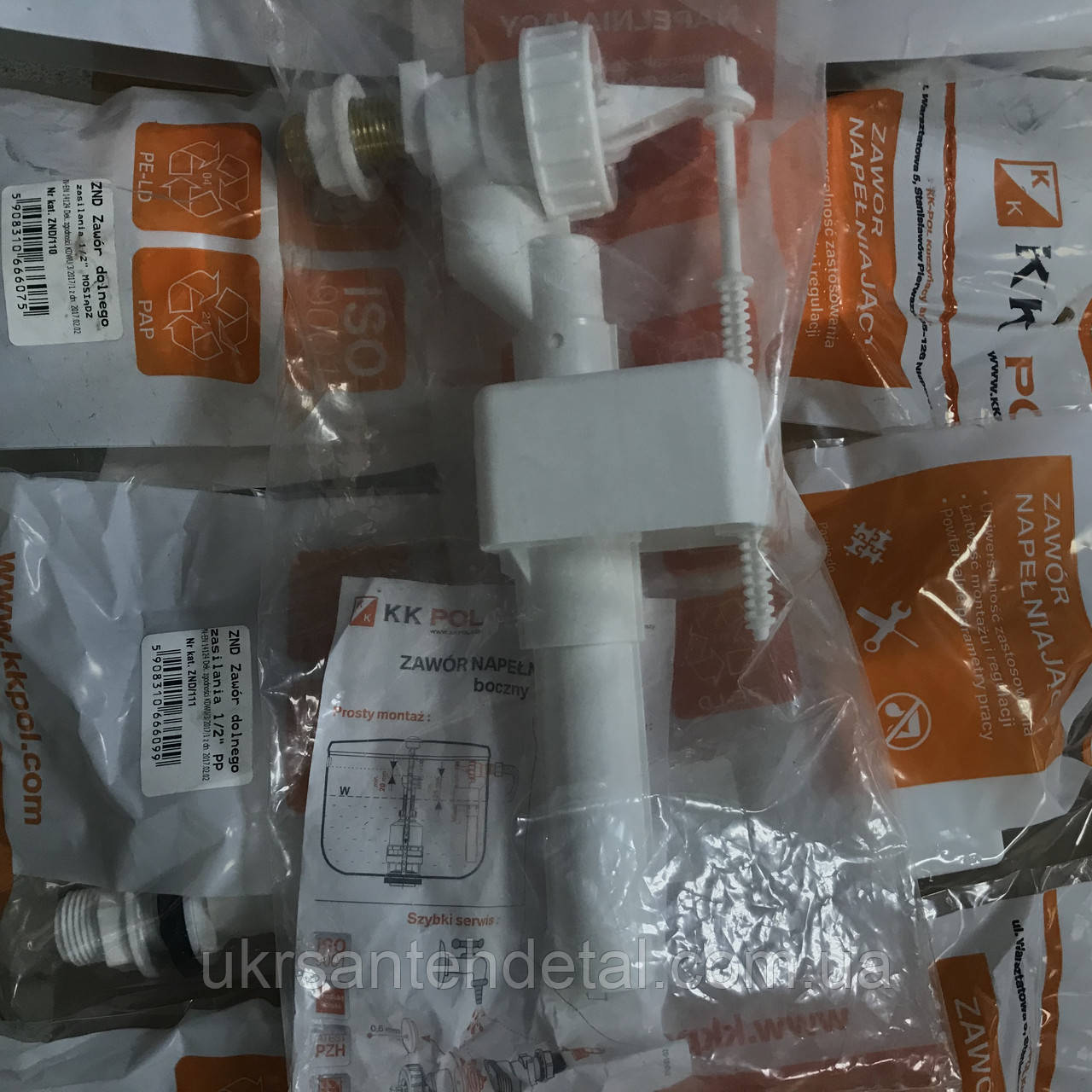 

KKPOL(Польша) Наполняющий клапан боковой 1/2" Латунь