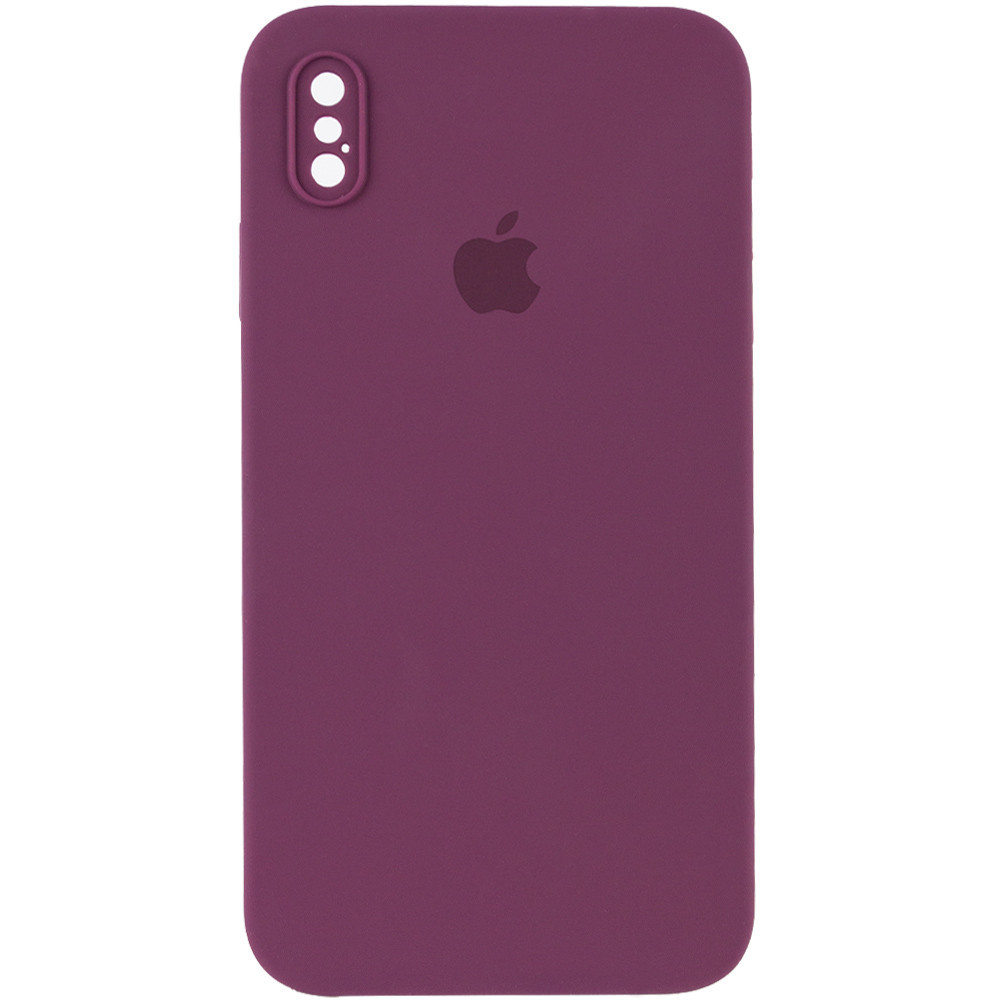 

Чехол Silicone Case Square Full Camera Protective (AA) на телефон Apple iPhone XS Max (6.5") Бордовый / Maroon