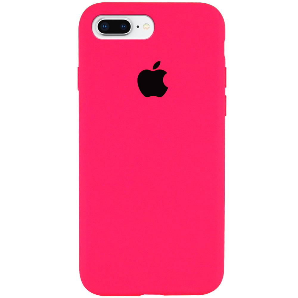 

Чехол Silicone Case Full Protective (AA) на телефон Apple iPhone 7 plus / 8 plus (5.5") Белый / White Розовый / Barbie pink