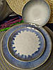 Тарелка большая обеденная керамическая белая с фиолетовым Лаванда 27 см, фото 3