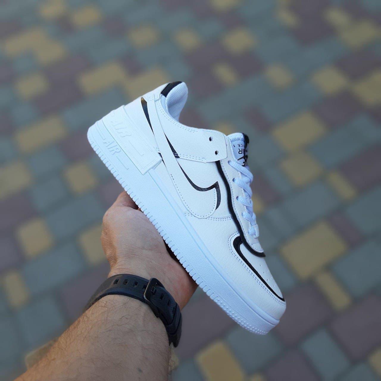 

Кроссовки Air Force 1 Shadow Белые с чёрным 36-41