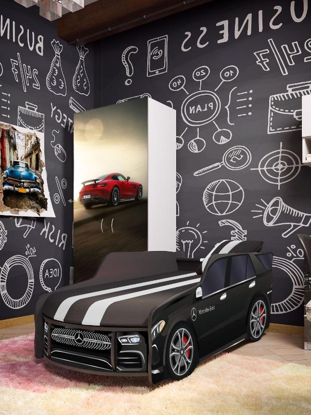 Кровать детская Premium P006 Mercedes Benz Black (2)