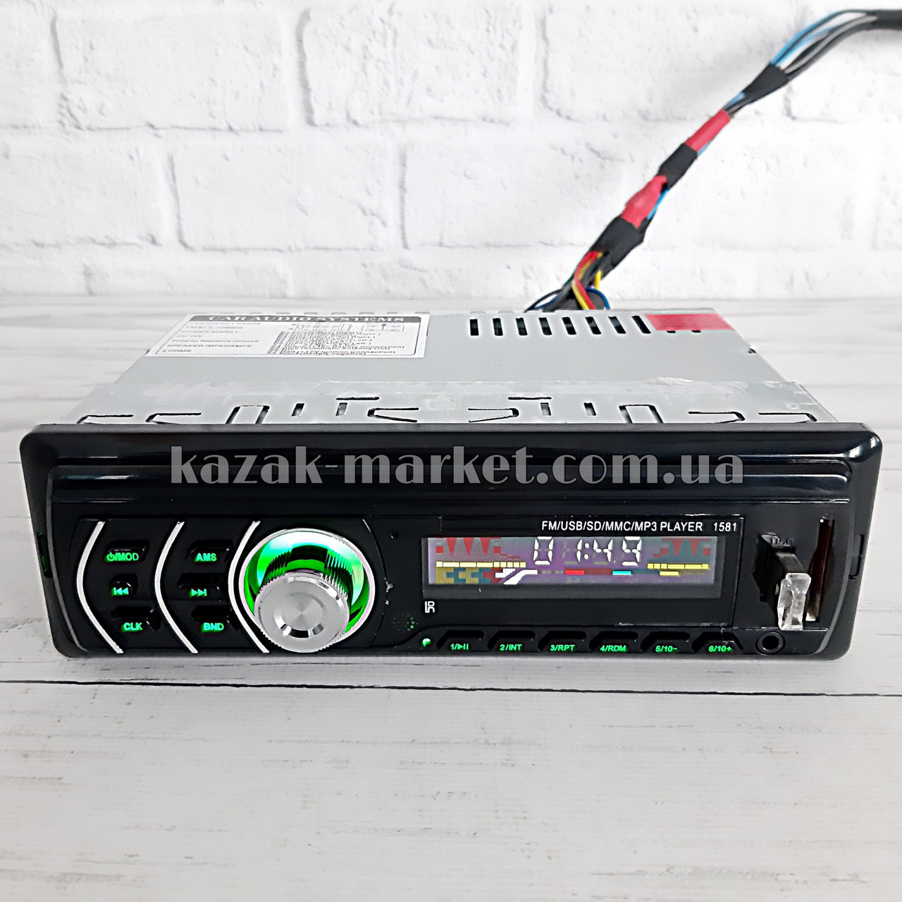 

Автомагнитола 1DIN MP3 1581BT RGB / Автомагнитола / Магнитола в машину с флешкой