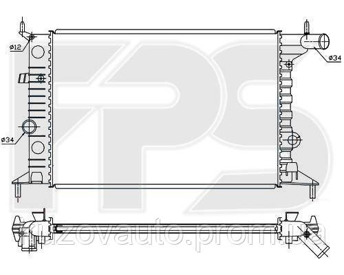 

Радиатор охлаждения двигателя (Опель) Opel Vectra B 1995-1999