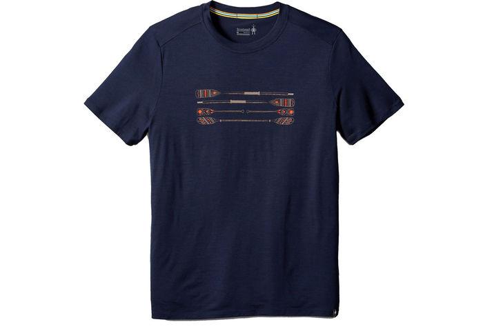 

Футболка Smartwool Men's Merino 150 Paddles And Oars Tee Deep Navy (092), S, Light loden (261)