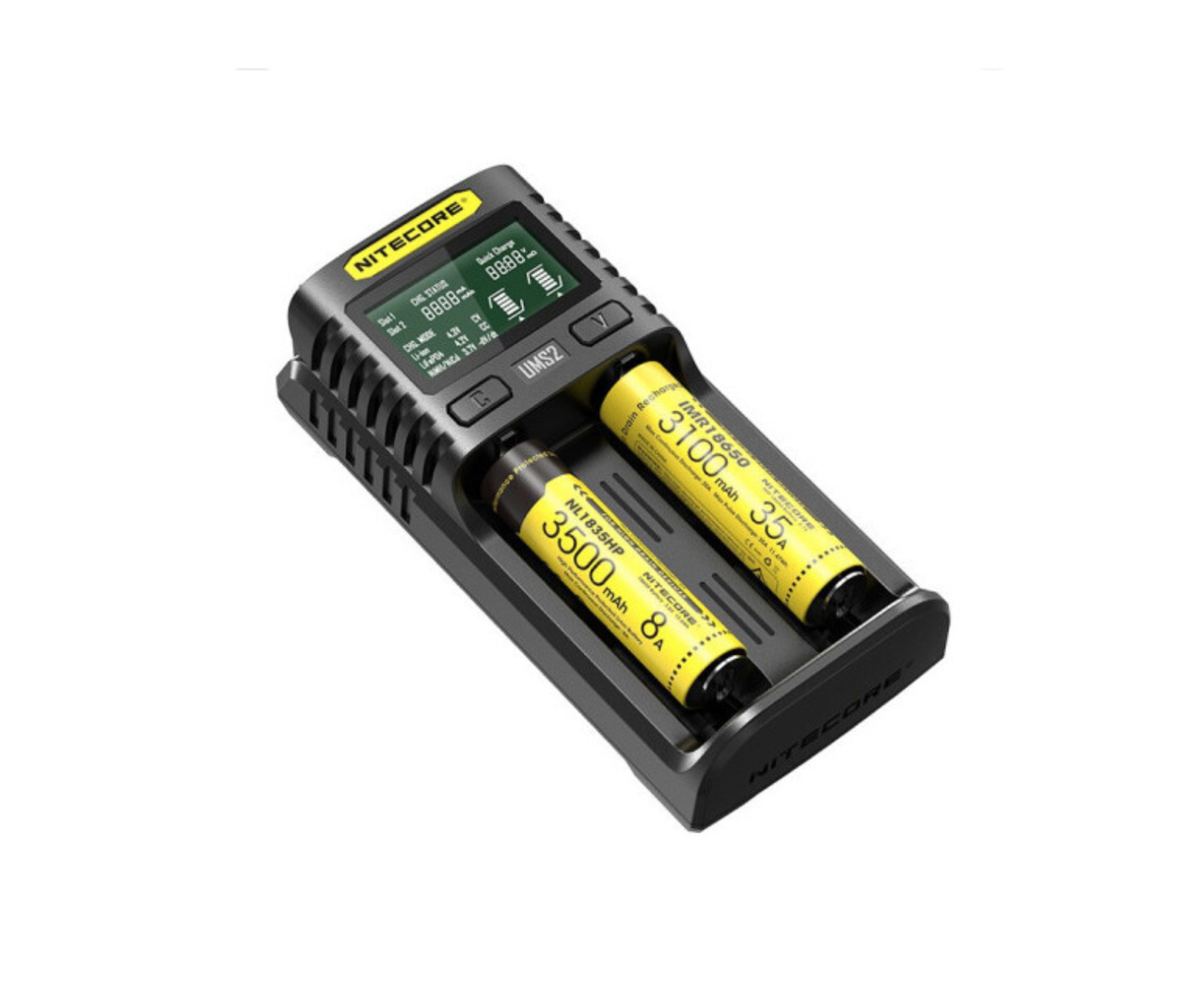 

Зарядний пристрій універсальний Nitecore Digicharger UM2, 2 канали, LCD дисплей, підтримує Li-ion, Ni-MH і