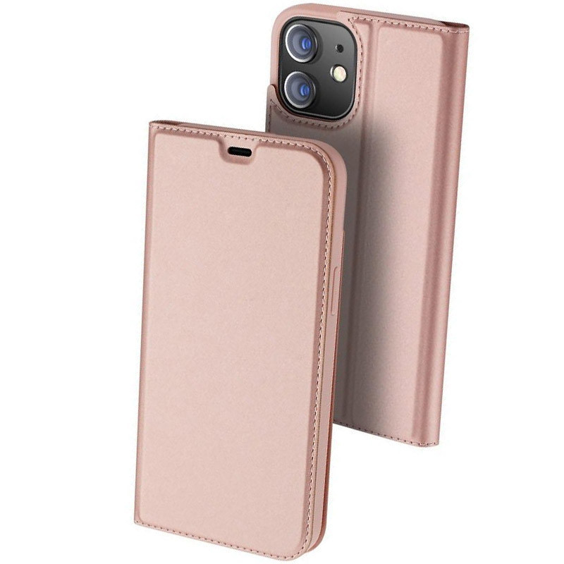 

Чехол-книжка Dux Ducis с карманом для визиток для Apple iPhone 12 mini (5.4"), Rose gold