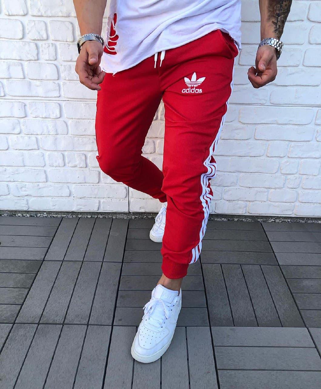 

Мужские спортивные штаны Adidas Red / Адидас Красные L, Красный