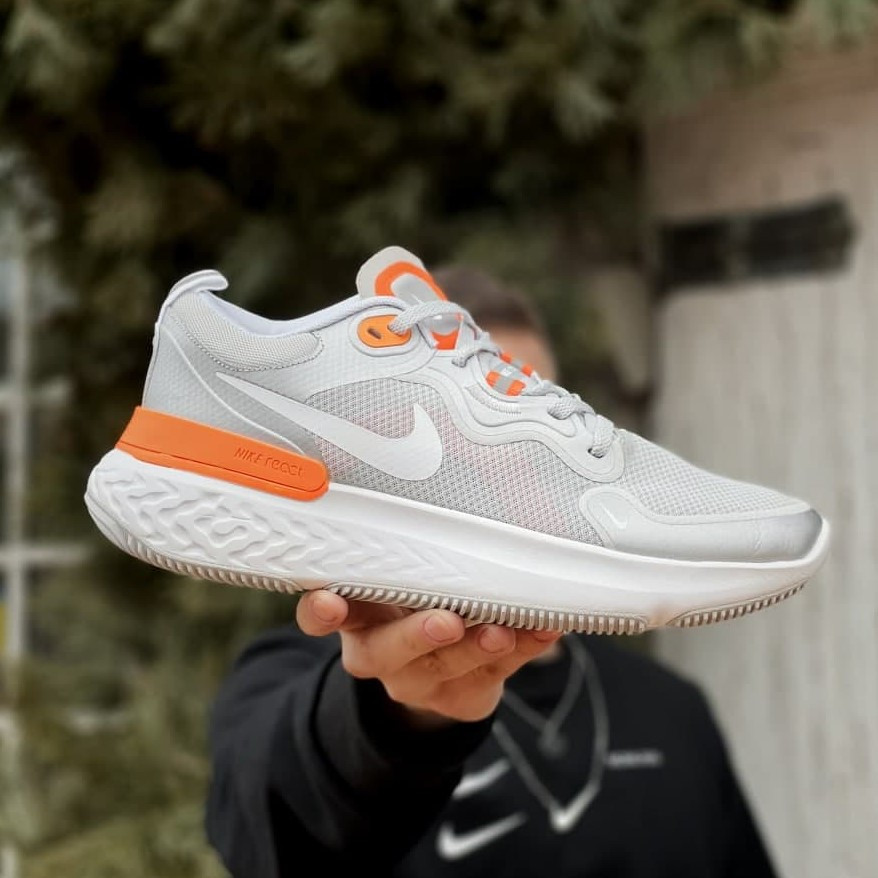 

Мужские кроссовки Nike React Infinity Run Flyknit Grey Orange / Найк Реакт Инфинити Флайкнит Серые Оранжевые 44