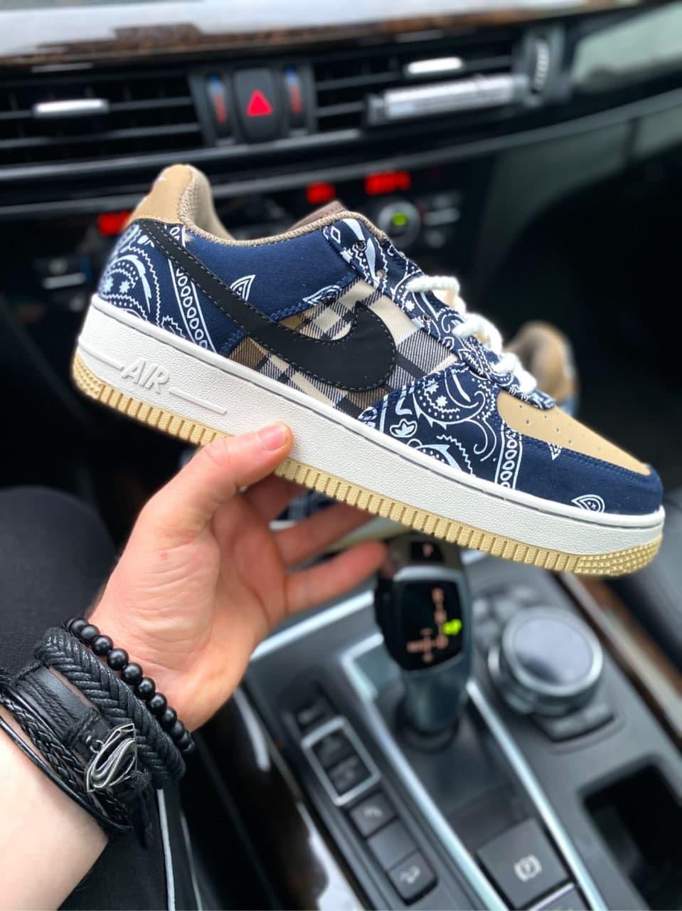 

Мужские кроссовки Nike Air Force 1 Low x Travis Scott “Cactus Jack“ / Найк Аир Форс 1 Лоу Трэвис Скотт Кактус, Синий