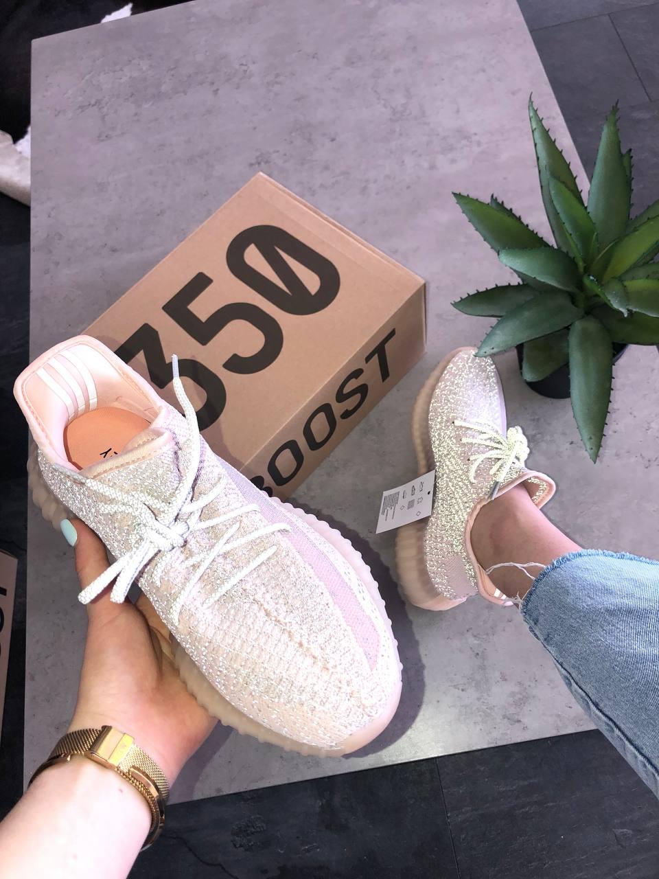 

Женские Кроссовки Adidas Yeezy 350 V2 "Synth Reflective" / Адидас Изи Буст 350 в2 Рефлективные 39, Пудра