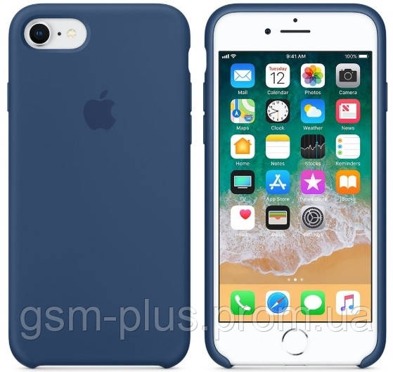 

Чехол Silicone Case для iPhone 7, iPhone 8 OR Blue Cobalt