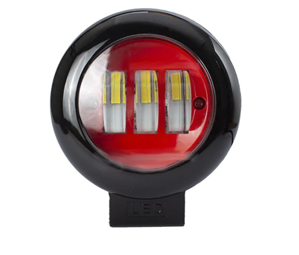 

Фара LED круглая 30W (3 диода) red, Черный