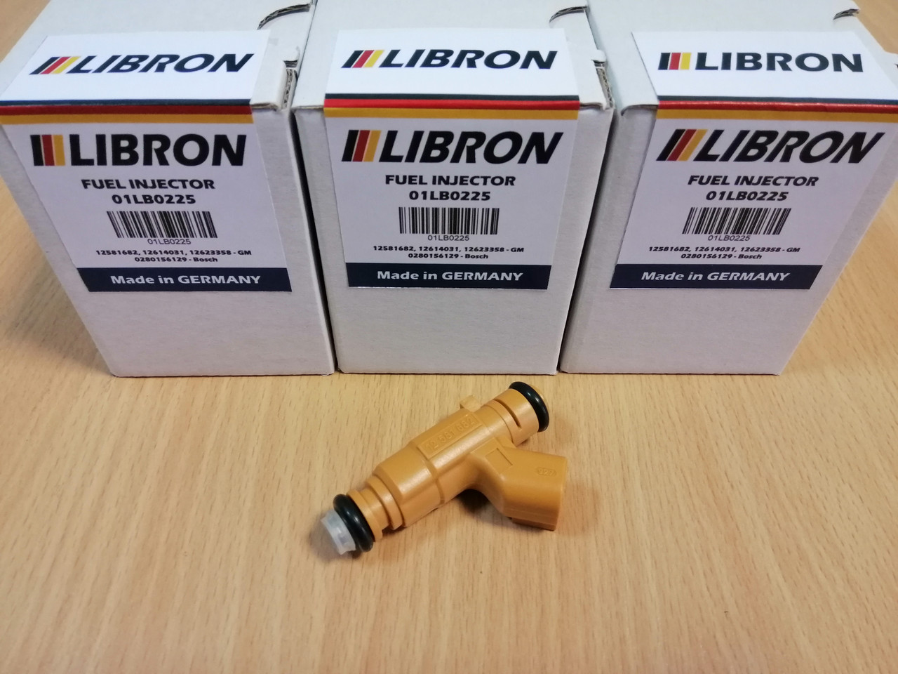 

Форсунка топливная Libron 01LB0225 (аналог 12581682, 12614031, 12623358 - GM, Opel, 0280156129 Bosch)