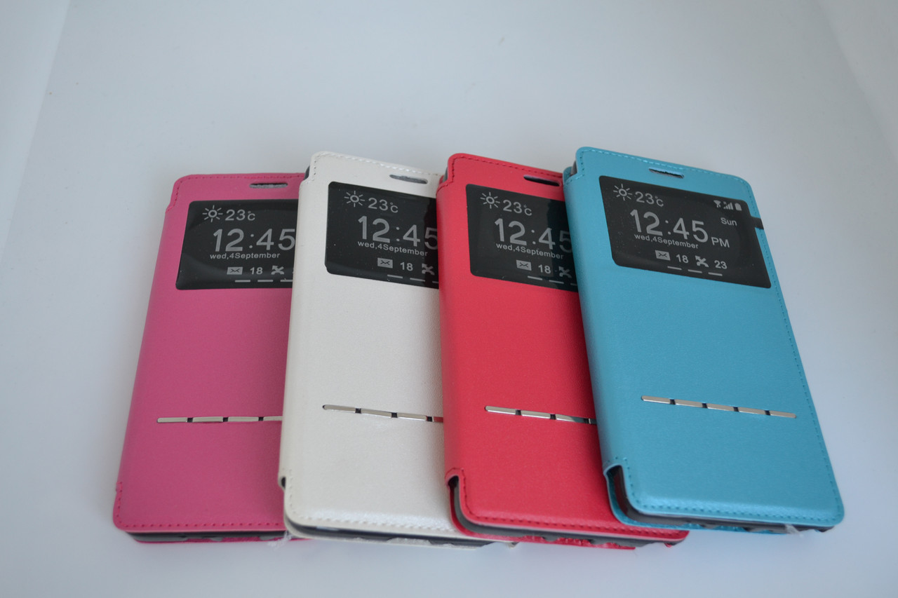 

Чехол-книжка "Flip-cover" С ОКНОМ SAMSUNG N910 NOTE 4 BLUE