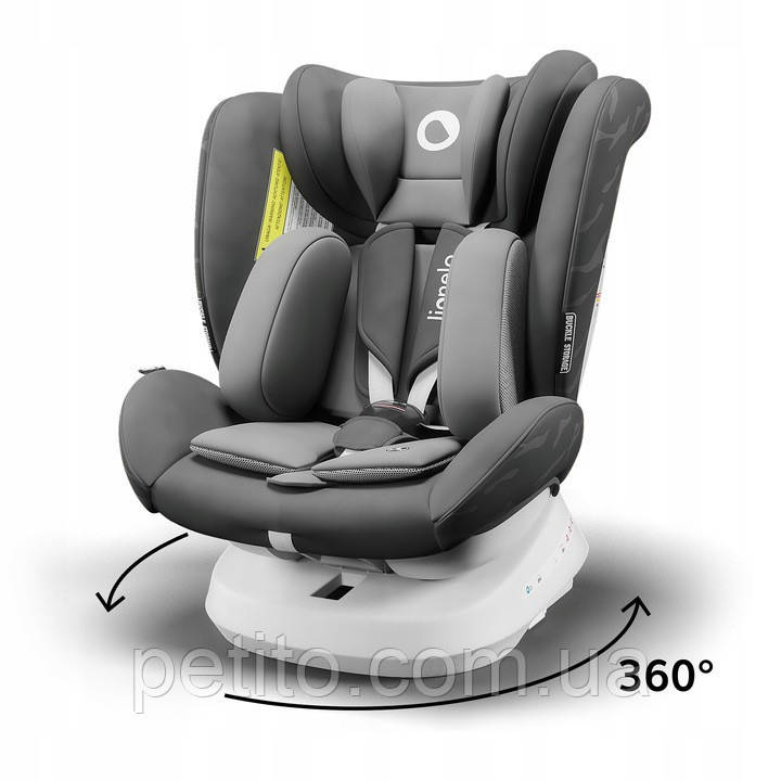 

Автокресло LIONELO BASTIAAN ONE grey graphite 0-36kg Isofix 0-36 кг Польша, Black/grey