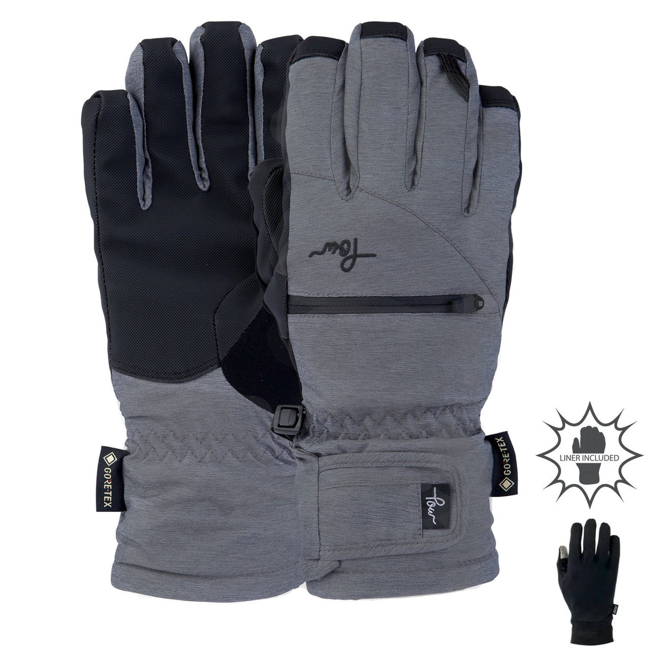 

Перчатки Cascadia GTX Short Glove + WARM (GREY) POW, Темно-серый