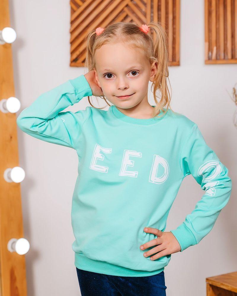 

Свитшот для девочки ZS KIDS red бирюзовый