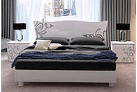 Ліжко двоспальне MiroMark Белла + каркас 180х200 білий глянець