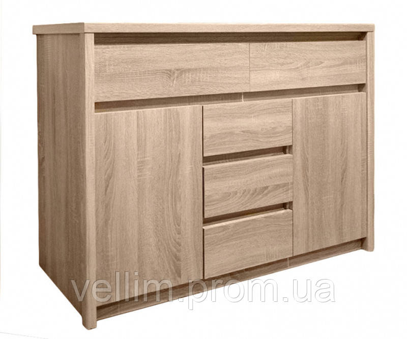 

Комод ВМВ Нортон КОМ 2D5S 127×92×40 дуб сонома