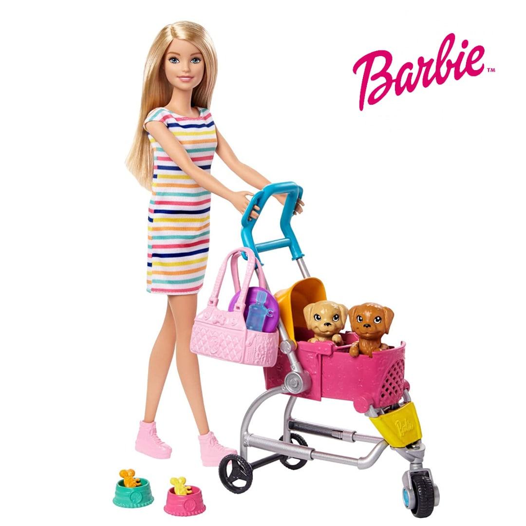 

Кукла Барби Прогулка со щенками Barbie Stroll ‘n Play Pups
