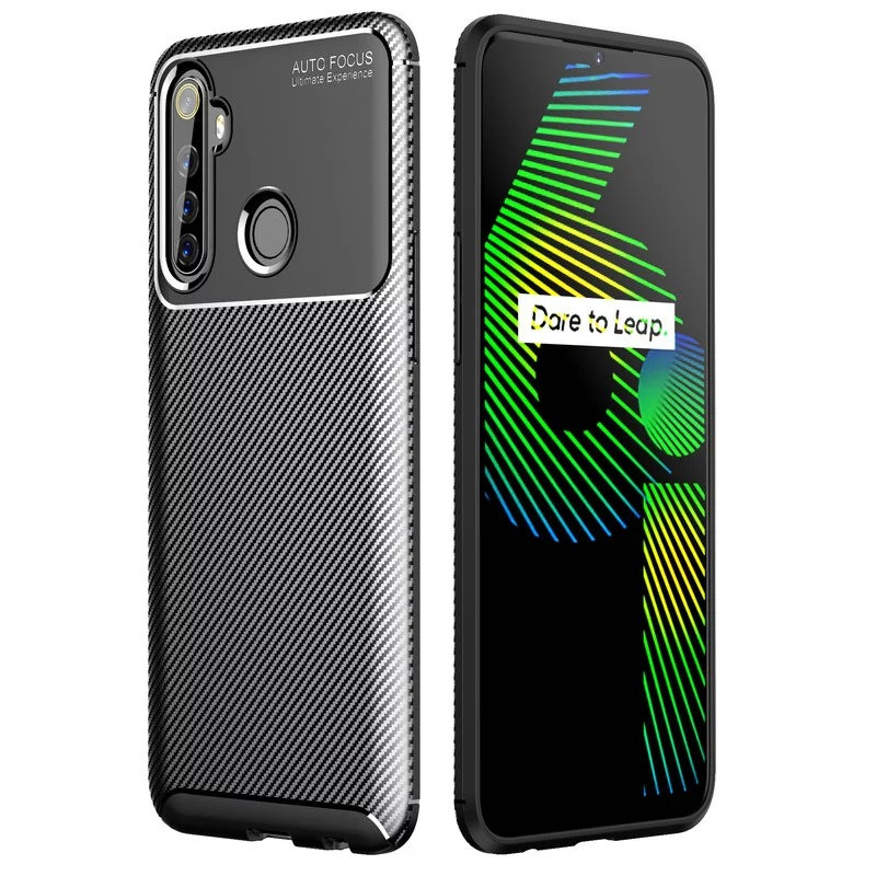 

Чехол Carbon Case для Realme 6i Black, Черный