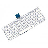 Клавіатура для ноутбука Asus F200, F200CA, F200LA, F200MA, R202, X200 шлейф по середині без кадру біла RU нова