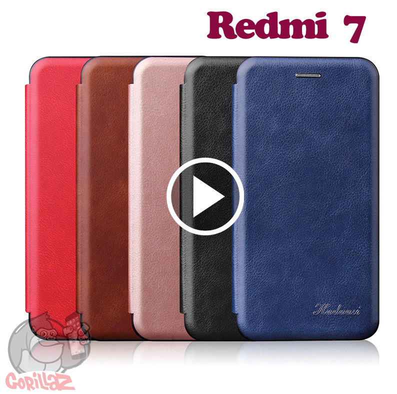 

Чехол книжка для Xiaomi Redmi 7 коричневый