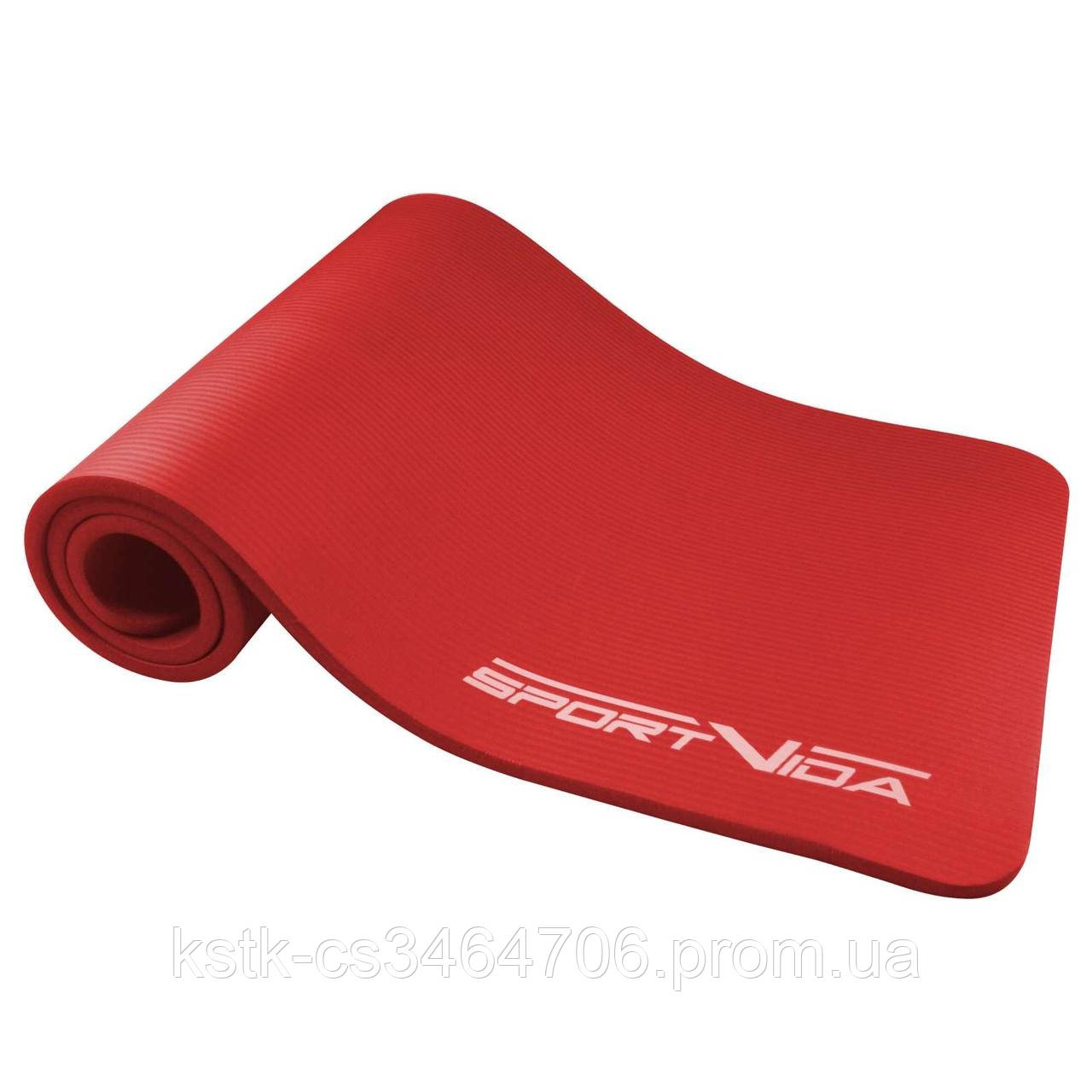 

Коврик, мат для йоги и фитнеса SportVida Nbr 1.5 см SV-HK0073 Red SKL41-160647