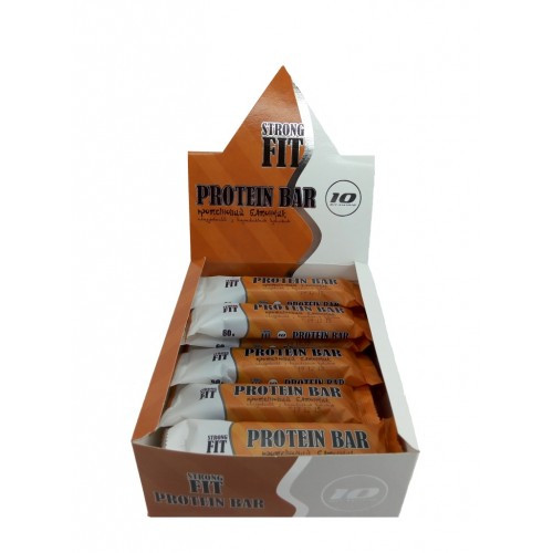 

Батончик Strong Fit 32% Protein Bar 60 грамм, 20 шт/уп Карамель