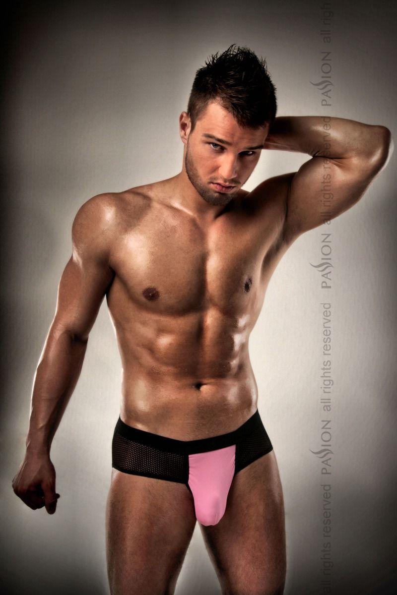 

Мужские трусики с розовым гульфиком Passion 007 THONG pink L/XL, Розовый