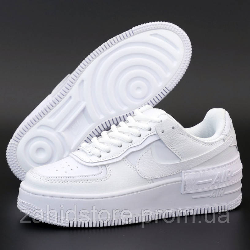 

Женские кроссовки в стиле Nike Air Force 1 Shadow, кожа, белый, Вьетнам