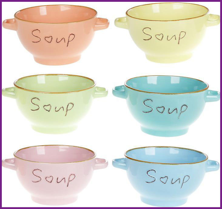 

Пиала салатник керамическая "Soup" 680мл с ручками BD-344-133